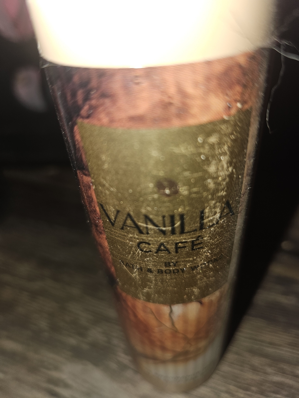 Bath & Body Works Vanilla Cafe Candle Holder - Brown and Gold